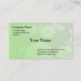 tarjeta de presentación de flores de margarita bla