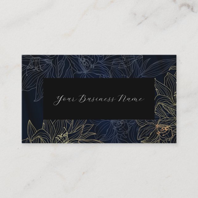 Tarjeta de presentación de flores de medianoche (Anverso)
