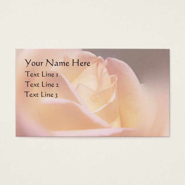 Tarjeta de presentación de flores de rosa amarilla (Frente)