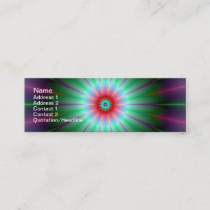 Tarjeta de presentación de flores radiantes