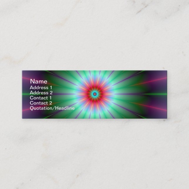 Tarjeta de presentación de flores radiantes (Anverso)