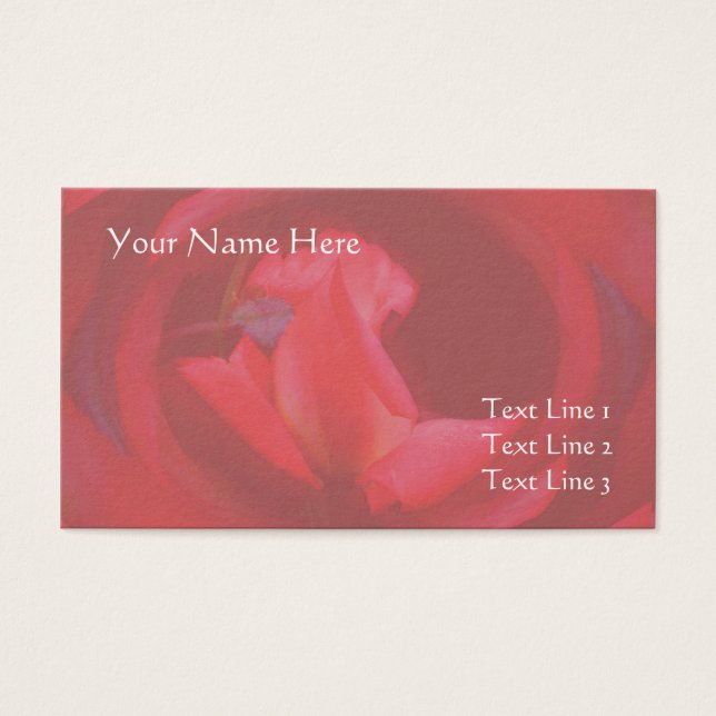 Tarjeta de presentación de flores rosadas rosebud (Frente)