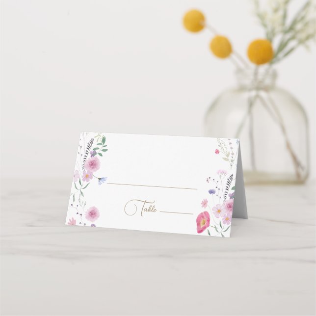 tarjeta de presentación de flores silvestres (Anverso)
