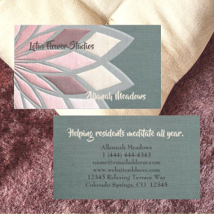 Tarjeta de presentación de flores Tranquil Pastel 