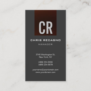 Tarjeta de presentación de fondo gris rojo oscuro 