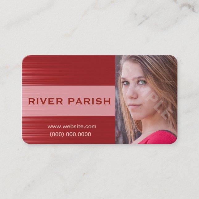 Tarjeta de presentación de fondos roja (Anverso)
