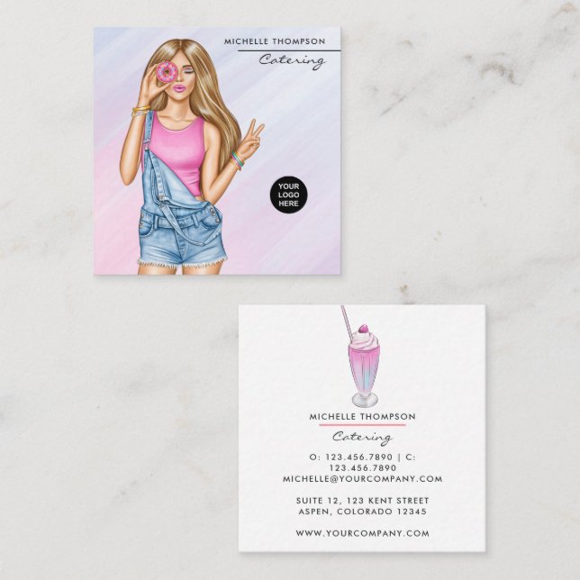 Tarjeta de presentación de Food Catering (Anverso / Reverso)