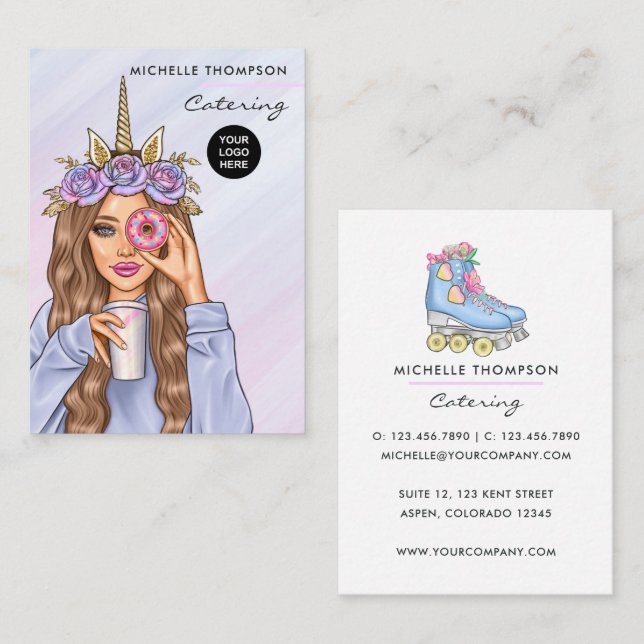 Tarjeta de presentación de Food Catering (Anverso / Reverso)