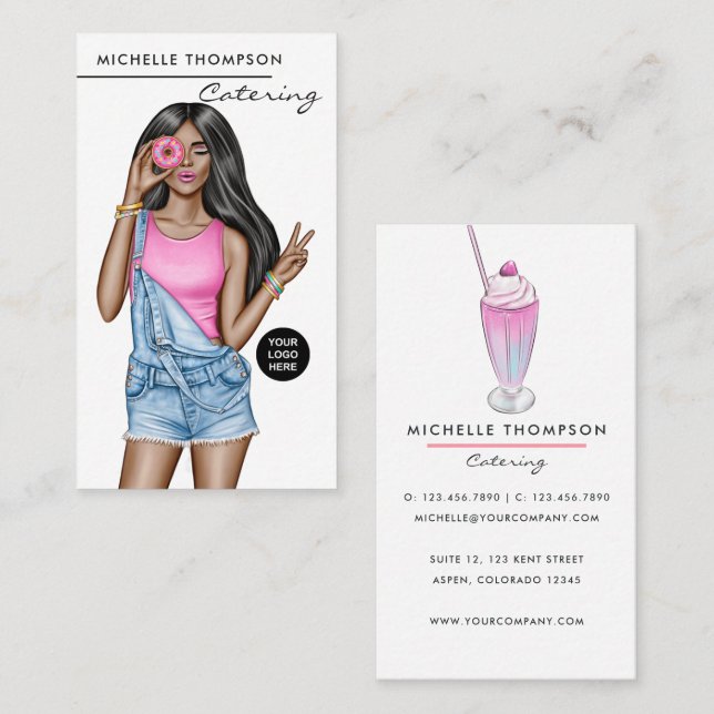 Tarjeta de presentación de Food Catering (Anverso / Reverso)