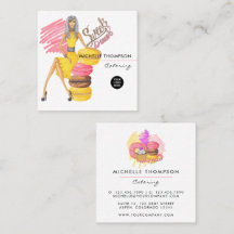 Tarjeta de presentación de Food Catering Square