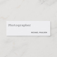Tarjeta de presentación de fotografía blanca delga