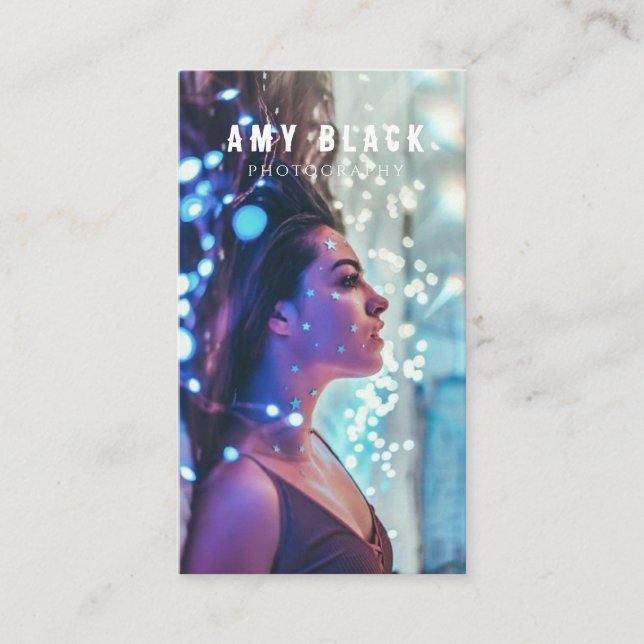 Tarjeta de presentación de fotografía Chica mujer 