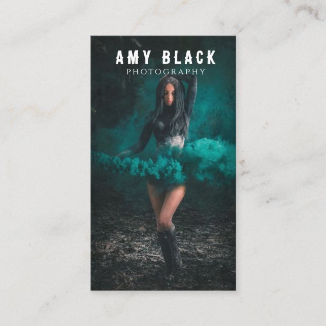 Tarjeta de presentación de fotografía Chica mujer  (Anverso)