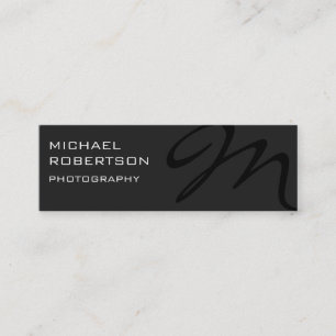 Tarjeta de presentación de fotografía con monogram
