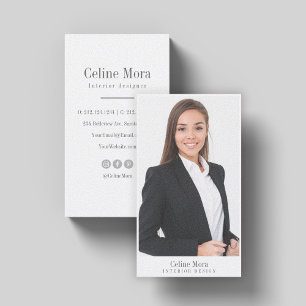 Tarjeta de presentación de fotografía Minimalista