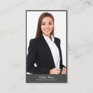 Tarjeta de presentación de fotografía Minimalista