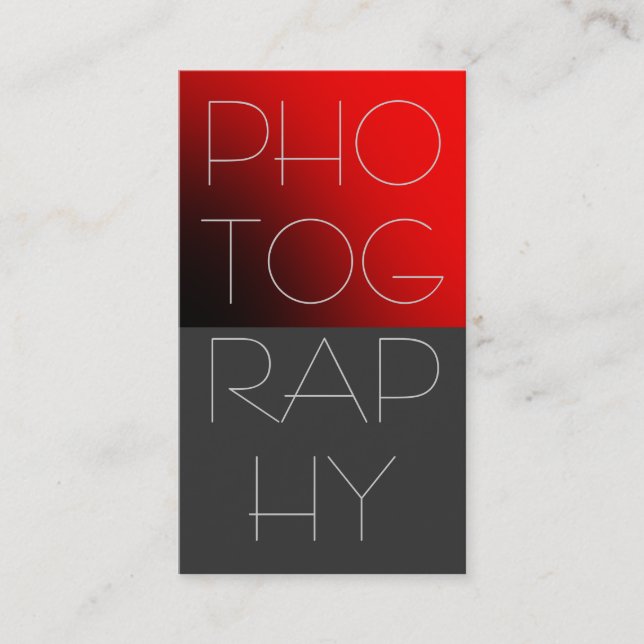 Tarjeta de presentación de fotografías contemporán (Anverso)