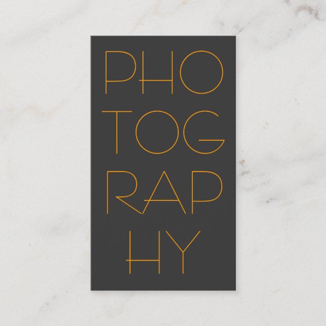 Tarjeta de presentación de fotografías contemporán (Anverso)