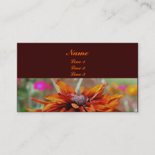 Tarjeta de presentación de fotografías de la natur