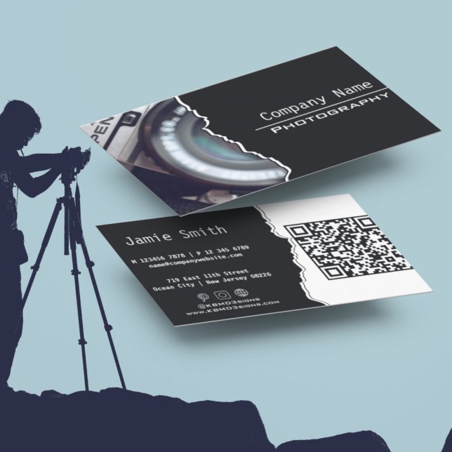 Tarjeta de presentación de fotografías en blanco y (Subido por el creador)