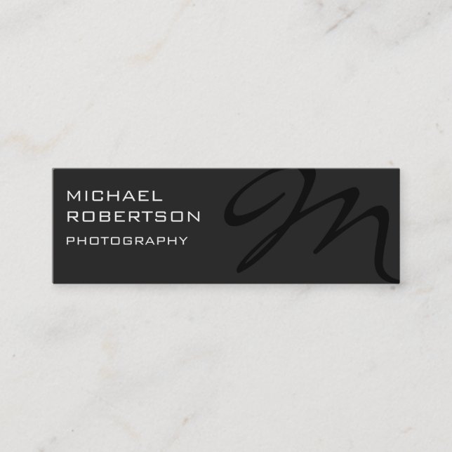 Tarjeta de presentación de fotografías en monogram (Anverso)