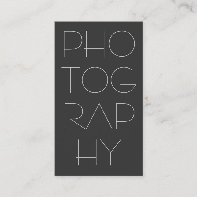 Tarjeta de presentación de fotografías grises cont (Anverso)