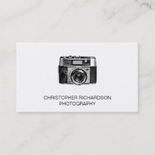 Tarjeta de presentación de fotografías simple y el