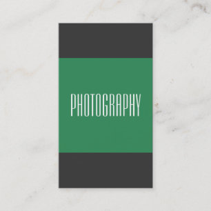 Tarjeta de presentación de fotografías verdes vert