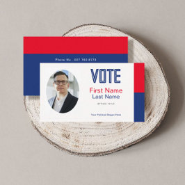 Tarjeta de presentación de fotos de campaña políti