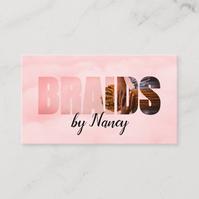 Tarjeta de presentación de fotos de color de agua  (Anverso)