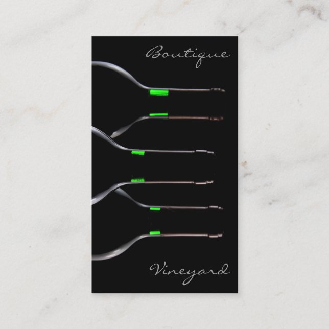 Tarjeta de presentación de fotos de frascos de vin (Anverso)