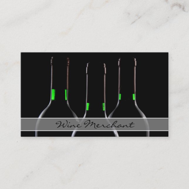 Tarjeta de presentación de fotos de frascos de vin (Anverso)