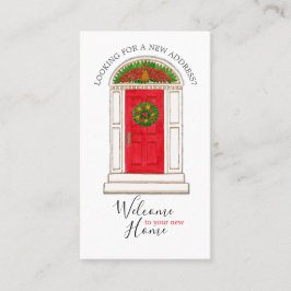 Tarjeta de presentación de fotos de la puerta roja