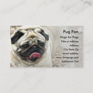 Tarjeta de presentación de fotos Pug #2