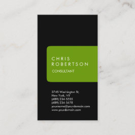 Tarjeta de presentación de franja verde vertical ú