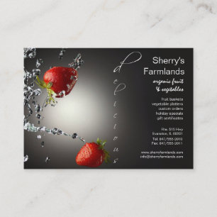 tarjeta de presentación de fresas