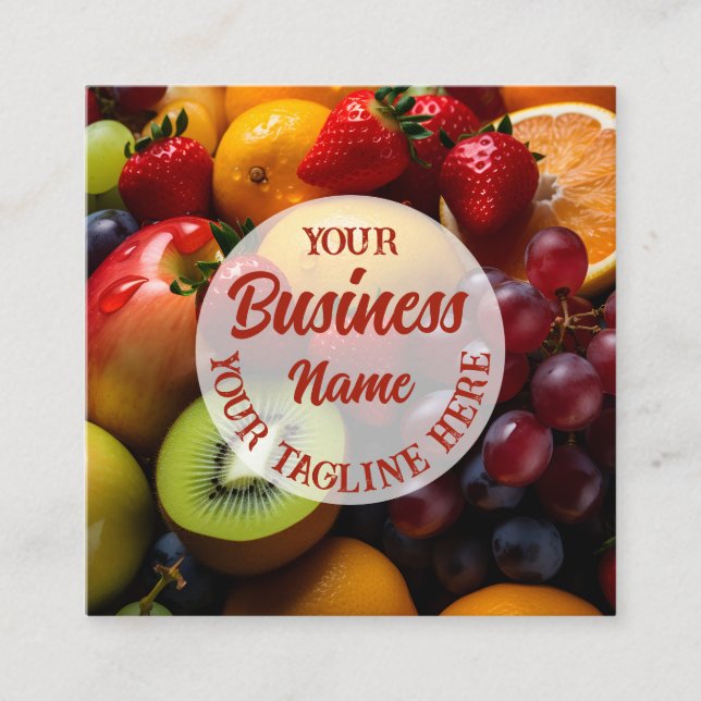 Tarjeta de presentación de fruta fresca (Anverso)