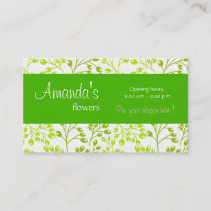 Tarjeta de presentación de frutas de otoño verde l