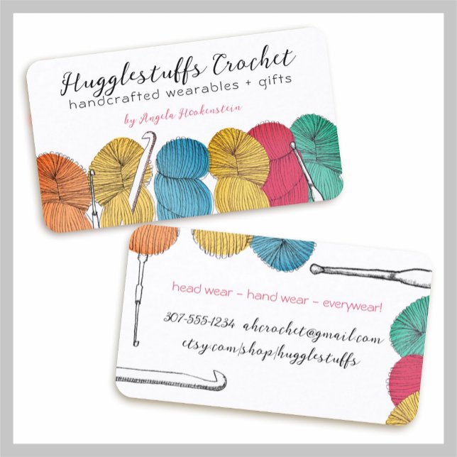 Tarjeta de presentación de ganchos de crochet de h (Subido por el creador)