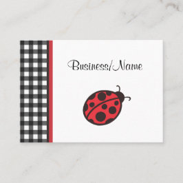 Tarjeta de presentación de Gingham Ladybug