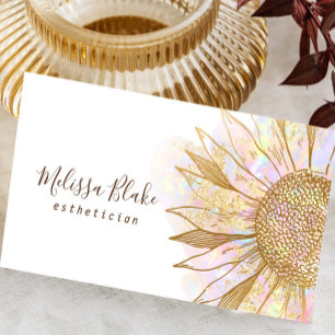 tarjeta de presentación de girasol
