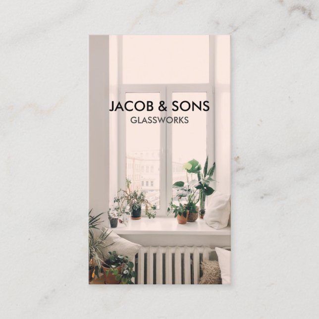 Tarjeta de presentación de Glass Glazier Work (Anverso)