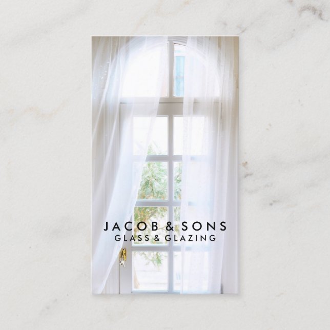 Tarjeta de presentación de Glass Glazier Work (Anverso)