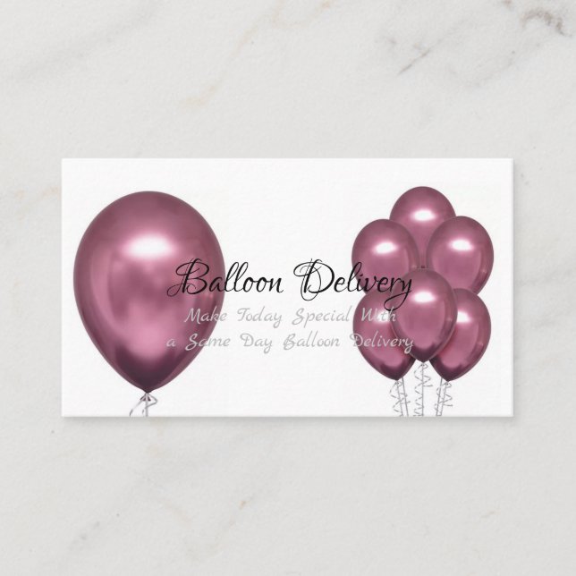 Tarjeta de presentación de globos (Anverso)
