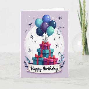 Tarjeta de Presentación de Globos con Lunares