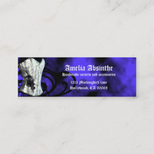 Tarjeta de presentación de Gótico Blue Corset