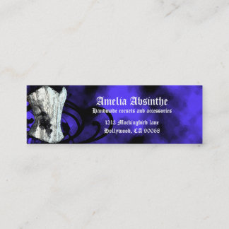Tarjeta de presentación de Gótico Blue Corset