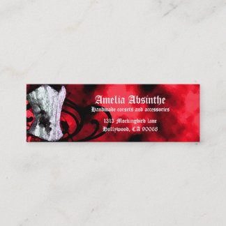 Tarjeta de presentación de Gótico Red Corset