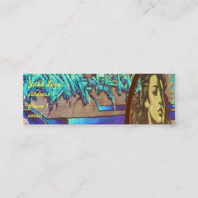 Tarjeta de presentación de Graffitti (Anverso)