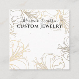 Tarjeta de presentación de grandes algas de oro bl